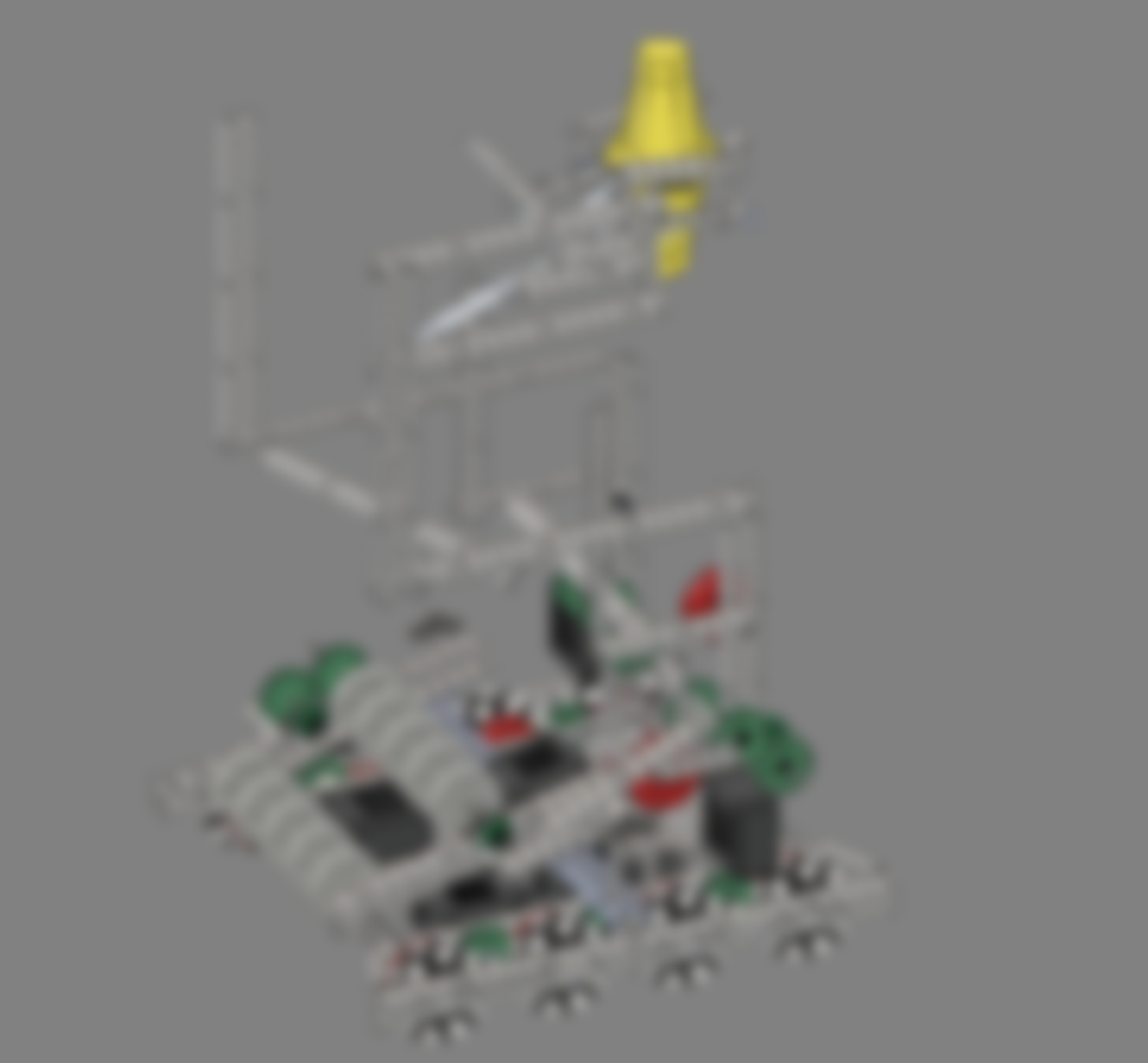 Static isometric preview of the 3324Z lift mechanism CAD assembly, with the mounting-hole pattern softened
